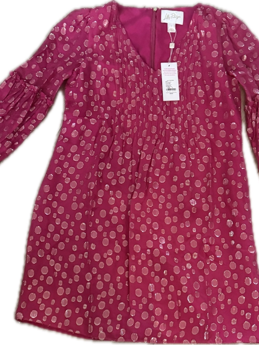 Lilly Pulitzer, NWTs mystique pink silk bubbly clip Print Mini Dress sz 0 - Picture 7 of 8